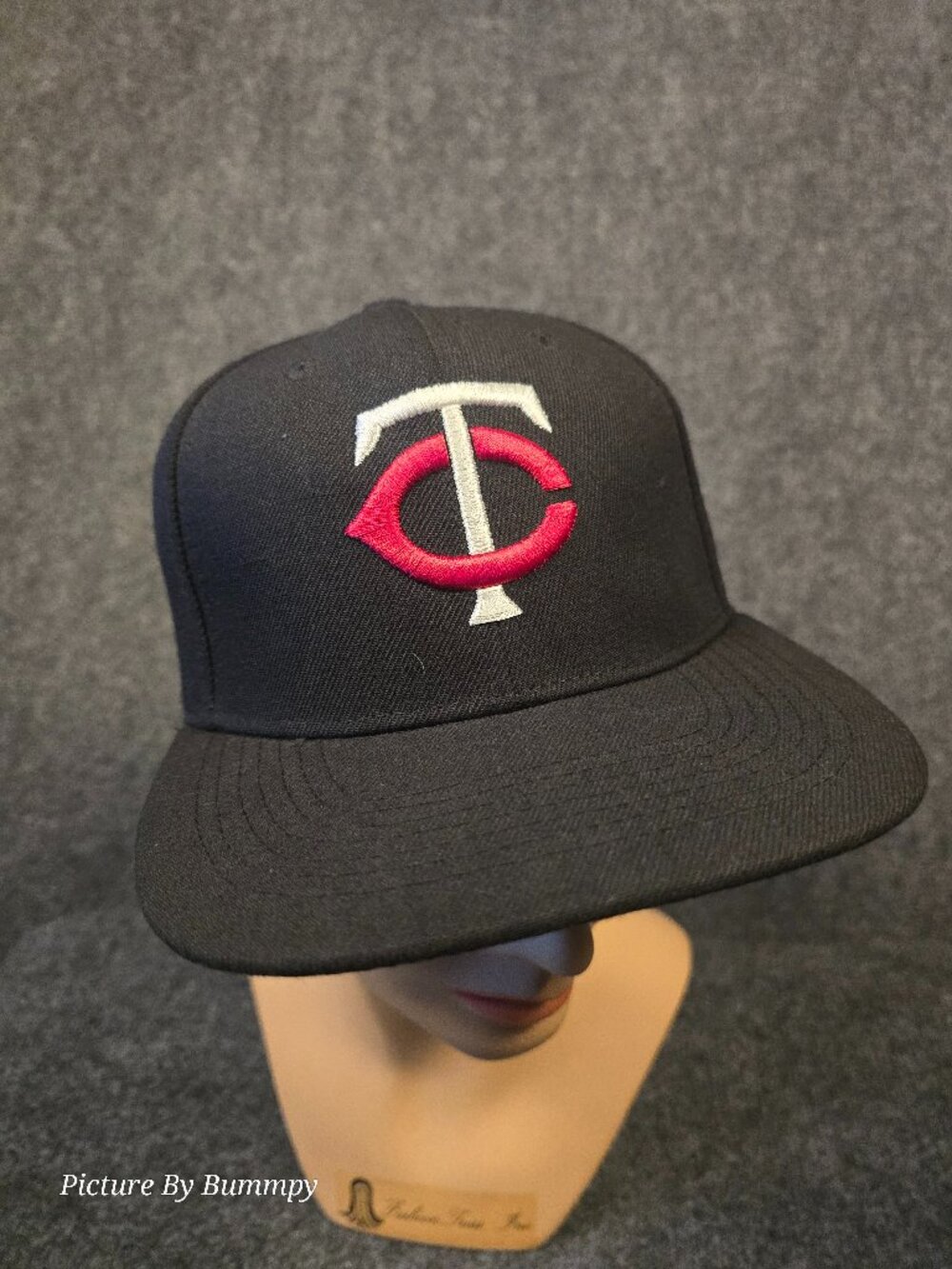 MU:KA Headwear Minnesota Twins Custom Black Snapback Hat Cap